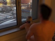 Your favorite BIG ASS is back | PAWG GF gets fucked HARD in DOGGY in front of window 9/16