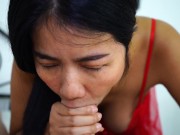 Asian Milf in Lingerie gets CIM Load 6/16