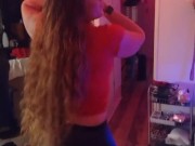 White Girl Twerking and Shaking Ass and Then Throwing Her Ass On Me 5/16