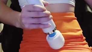 Cumming in chastity with vibrator