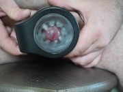 Beautiful cum from Automatic Male Masturbator 13/16