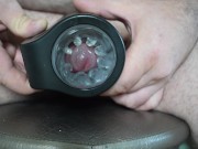 Beautiful cum from Automatic Male Masturbator 14/16