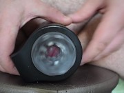 Beautiful cum from Automatic Male Masturbator