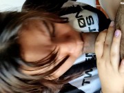 Visité a mi amiga y terminamos cogiendo mientras su novio la esperaba (creampie) 14/16