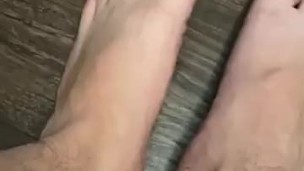 Overworked feet after a long day at work