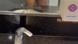Walk around naked in the locker room and cum