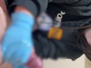 ゴム手袋で手コキ❤︎痴女ギャルは射精後もシゴき続けて男の潮吹きで笑っちゃう❤︎#156【HJJ】 13/16