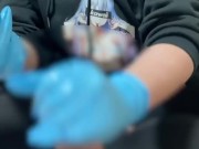 ゴム手袋で手コキ❤︎痴女ギャルは射精後もシゴき続けて男の潮吹きで笑っちゃう❤︎#156【HJJ】 3/16