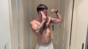 Body swap with muscular jock
