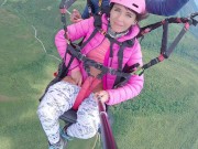 SQUIRTING while PARAGLIDING in 2200 m above the sea ( 7000 feet ) 10/16