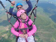 SQUIRTING while PARAGLIDING in 2200 m above the sea ( 7000 feet ) 12/16