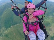 SQUIRTING while PARAGLIDING in 2200 m above the sea ( 7000 feet ) 6/16