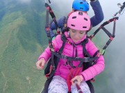 SQUIRTING while PARAGLIDING in 2200 m above the sea ( 7000 feet ) 7/16