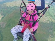 SQUIRTING while PARAGLIDING in 2200 m above the sea ( 7000 feet ) 8/16