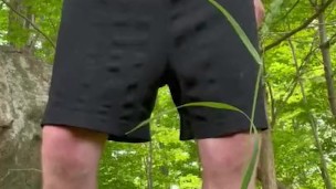 horny boy in the woods