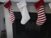 Teasing naked Christmas present thick Latina 2/16