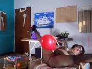 Office Obsession, The secretary in stockings Inflatables balloons masturbates with balloons. 22 2 10/16