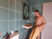 Nudist housekeeper Regina Noir washes in the shower with soap, naked maid shaves her pussy, brushes 12/16