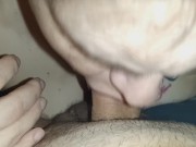 Morning blowjob cuming in wife's panties 10/16