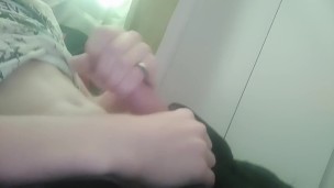 Twink first jerk off with music in background