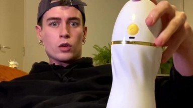 Sexy Skater Boy Cums With His Big Dildo