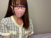 Today, she is a serious, but really naughty, lascivious woman with glasses! 2/16