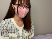 Today, she is a serious, but really naughty, lascivious woman with glasses! 3/16