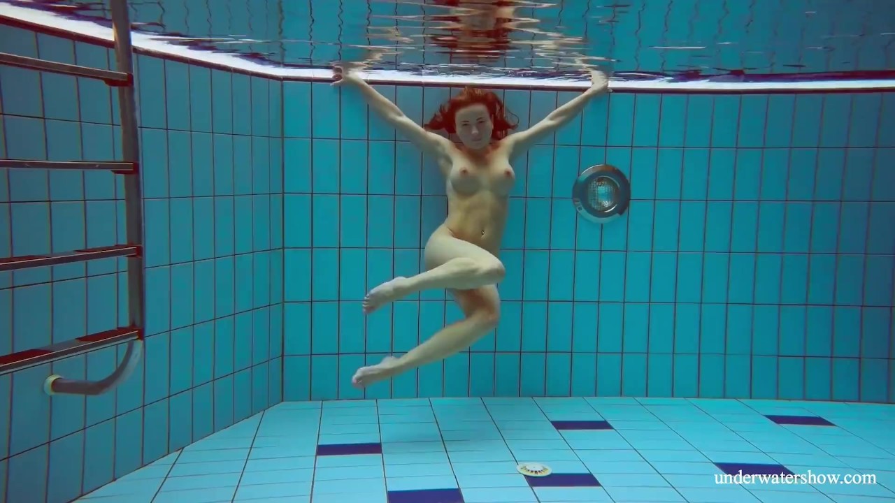 Cute teen Deniska swimming naked in the pool - RedTube