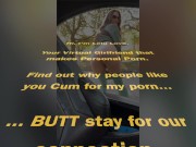 Shy babe masturbating with vibrator then gets out in parking lot for big orgasm finish and flashing spreads - Lelu Love 15/16