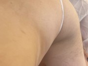 【メンズエステ裏講習】【スマホ主観】美女をパウダーで真っ白にしたらマンコがビショビショに濡れていたのでバックで中出ししてやったｗｗｗｗ 12/16