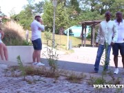 PRIVATE com - Cum Hungry Blonde Marsianna Amon Ass Fucks Two Big Dark Dicks 3/16