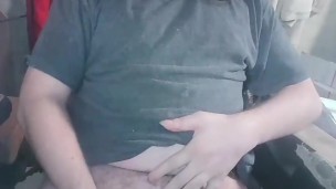 Masturbating in the chair