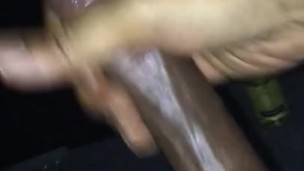 Solo BBC masturbating while Girlfriend rest cumshot and edging