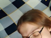 Трахнул ботаничку в чулках Lily Slutty и кончил ей в киску (pov) 3/16