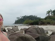 Gozei Gostoso Na Praia - Siririca em Local Público - Elis Nebsniak 2/16