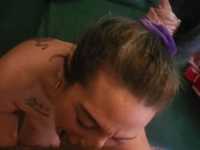 Quickie daytime Bj, throat pie 2/16