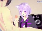 Nekomata Okayu and I have intense sex in the bedroom. - Hololive VTuber Hentai 1/16