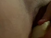 My first time using food ft. A banana 12/16