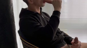 Fucking my ass with a replica of my cock