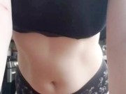 playing with and bouncing my big all natural tits- no makeup sports bra compilation 15/16