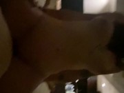 Euro Trash Babe giving incredible slow hotel room blowjob and rides a big hard dick 12/16