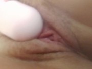 Vibrator play for tight pussy and asshole