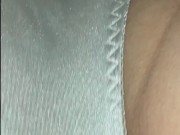 素人パンツが愛液でグチョグチョ♡布団の中で自撮りオナニー♡喘ぎ声がリアルすぎw【個人撮影】 14/16