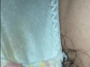 素人パンツが愛液でグチョグチョ♡布団の中で自撮りオナニー♡喘ぎ声がリアルすぎw【個人撮影】 15/16