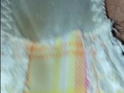 素人パンツが愛液でグチョグチョ♡布団の中で自撮りオナニー♡喘ぎ声がリアルすぎw【個人撮影】 8/16