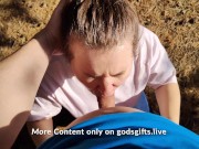 Sloppy Deepthroat & Cum in mouth in a Public Park 3/16