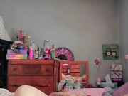 Playing like I'm giving a blowjob then I slide it up my pussy 12/16