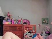 Playing like I'm giving a blowjob then I slide it up my pussy 7/16