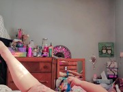 Playing like I'm giving a blowjob then I slide it up my pussy 9/16