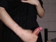 Skinny Boy Dressed Up - Stripping and Oiling my Cock For You ♥ 12/16